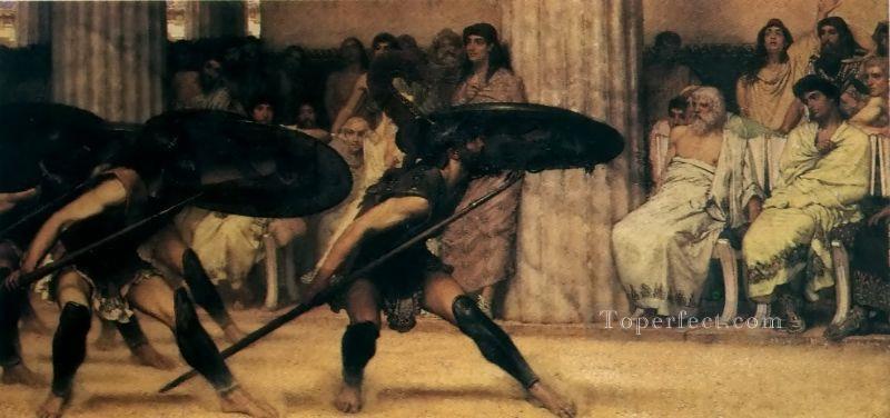 A Pyrrhic Dance Romantic Sir Lawrence Alma Tadema Oil Paintings